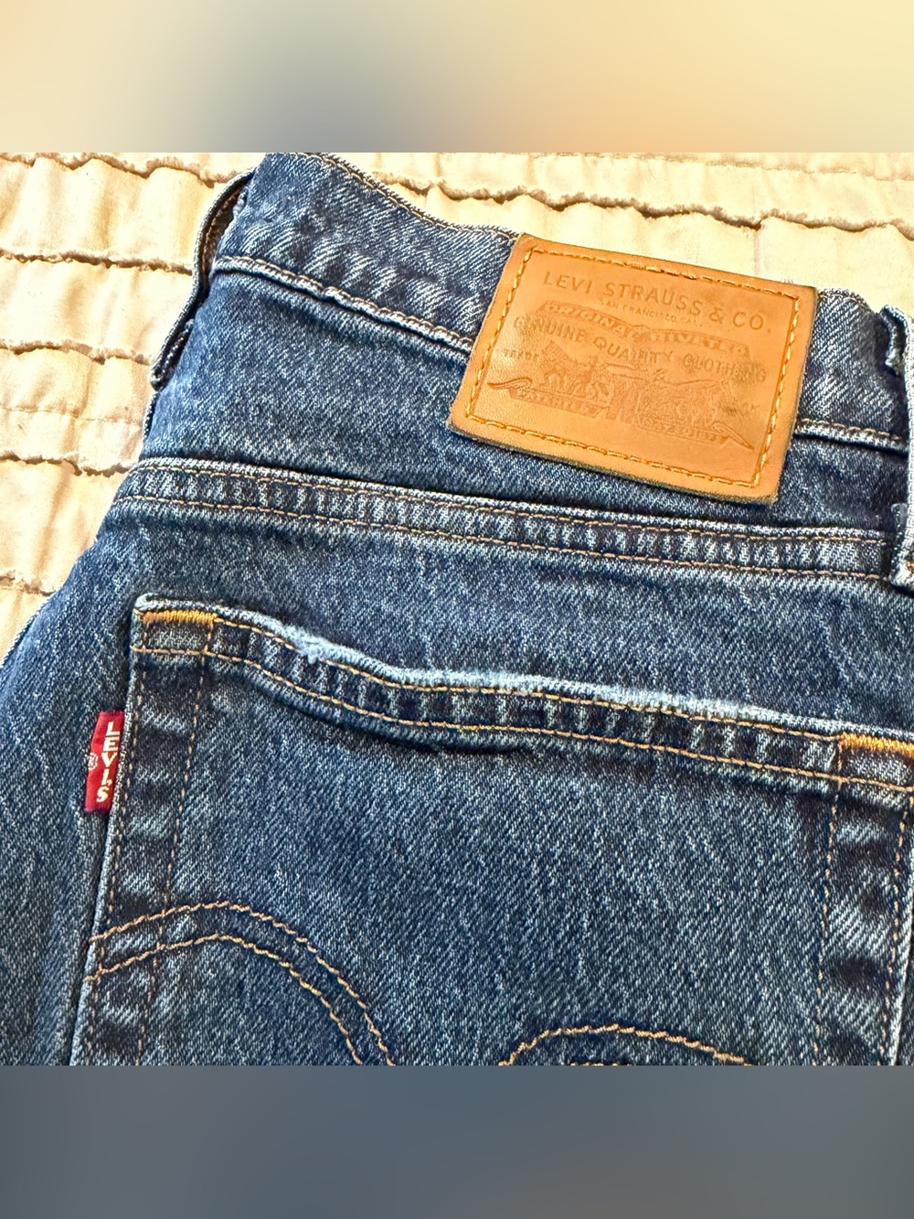 Levi’s Wedgie Icon Fit Ankle Denim Jeans 26 High Rise Stretch Button Fly 26.5” - Picture 3 of 11